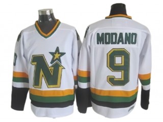 Dallas Stars #9 Mike Modano 1980's Vintage CCM Jersey - Green/White
