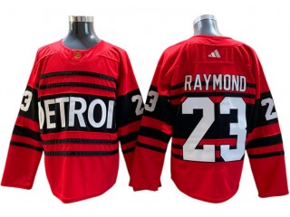 Detroit Red Wings #23 Lucas Raymond Red Reverse Retro 2.0 Jersey