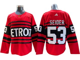 Detroit Red Wings #53 Moritz Seider Red Reverse Retro 2.0 Jersey