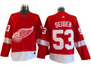 Detroit Red Wings #53 Moritz Seider Red Home Jersey