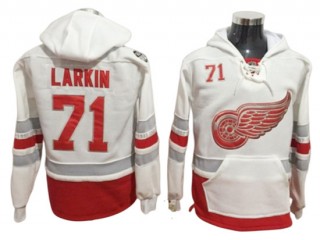 Detroit Red Wings #71 Dylan Larkin Hoodie - Red/White