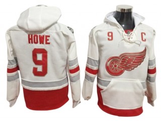 Detroit Red Wings #9 Gordie Howe Hoodie - Red/White