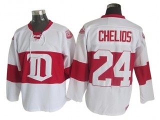 Detroit Red Wings #24 Chris Chelios 2009 Vintage CCM Jersey - White/Red