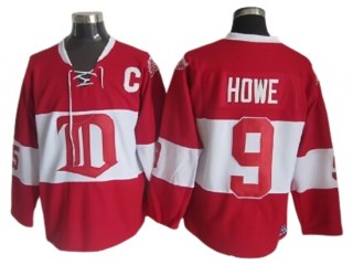 Detroit Red Wings #9 Gordie Howe 2009 Vintage CCM Jersey - White/Red