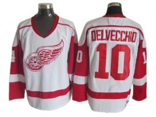Detroit Red Wings #10 Alex Delvecchio 2002 Vintage CCM Jersey - Red/White