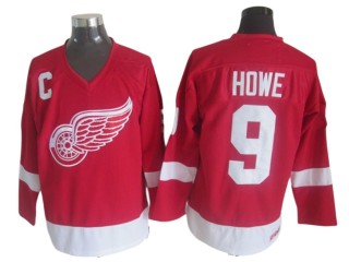 Detroit Red Wings #9 Gordie Howe 2002 Vintage CCM Jersey - Red/White