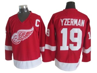 Detroit Red Wings #19 Steve Yzerman 2002 Vintage CCM Jersey - Red/White
