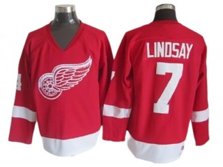 Detroit Red Wings #7 Ted Lindsay 2002 Vintage CCM Jersey - Red/White
