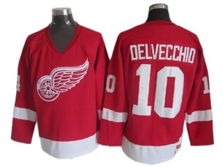 Detroit Red Wings #10 Alex Delvecchio 2002 Vintage CCM Jersey - Red/White