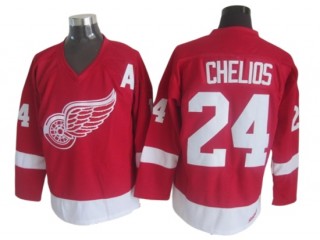 Detroit Red Wings #24 Chris Chelios 2002 Vintage CCM Jersey - Red/White