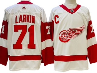Detroit Red Wings #71 Dylan Larkin White Away Jersey