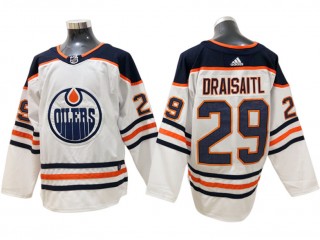 Edmonton Oilers #29 Leon Draisaitl White Away Jersey