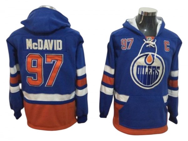 Edmonton Oilers #97 Connor McDavid Hoodie - Orange/Blue/Black