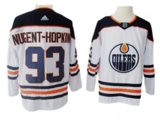 Edmonton Oilers #93 Ryan Nugent-hopkins White Away Jersey