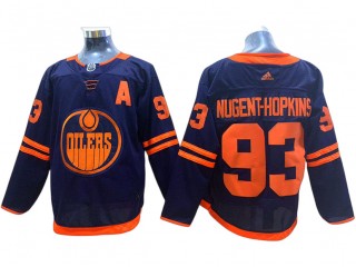 Edmonton Oilers #93 Ryan Nugent-Hopkins Navy Alternate Hockey Jersey