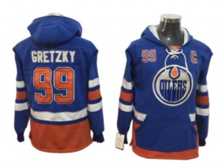 Edmonton Oilers #99 Wayne Gretzky Hoodie - Blue