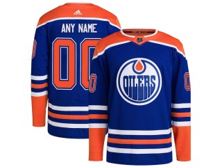 Custom Edmonton Oilers Royal Alternate Jersey