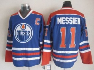 Edmonton Oilers #11 Mark Messier Vintage CCM Jersey - Blue/White