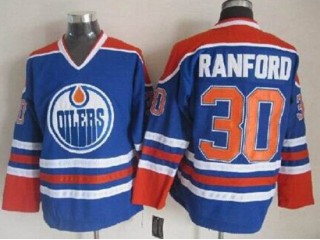 Edmonton Oilers #30 Bill Ranford Vintage CCM Jersey - Blue