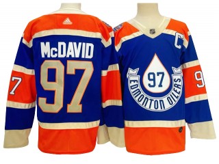 Edmonton Oilers #97 Connor McDavid Blue 2023 Heritage Classic Jersey