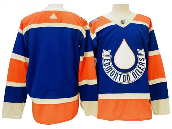 Edmonton Oilers Blank Blue 2023 Heritage Classic Jersey