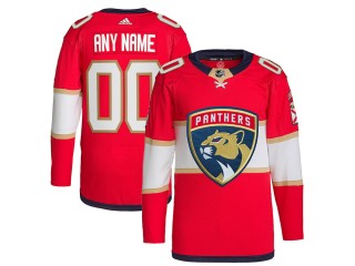 Custom Florida Panthers Red Home Jersey