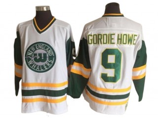 Hartford Whalers #9 Gordie Howe Vintage CCM Jersey - Green/White