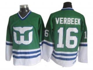 Hartford Whalers #16 Pat Verbeek 1989 Vintage CCM Jersey - Green