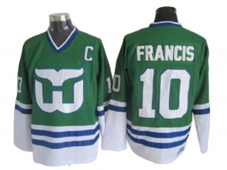 Hartford Whalers #10 Ron Francis 1989 Vintage CCM Jersey - Green