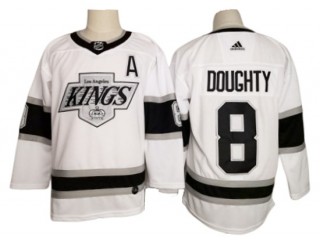 Los Angeles Kings #8 Drew Doughty White Heritage Premier Jersey