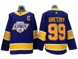 Los Angeles Kings #99 Wayne Gretzky Purple 2020/21 Reverse Retro Jersey