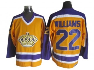 Los Angeles Kings #22 Tiger Williams 1980 Vintage CCM Jersey-Yellow