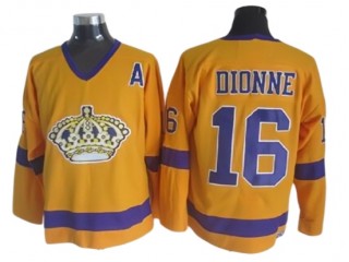 Los Angeles Kings #16 Marcel Dionne 1970 Vintage CCM Jersey - Yellow/Purple