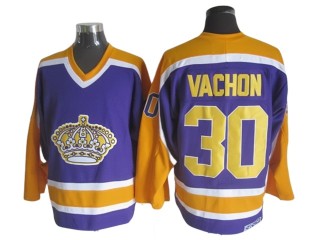 Los Angeles Kings #30 Rogie Vachon 1980 Vintage CCM Jersey - Purple