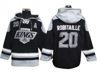 Los Angeles Kings #20 Luc Robitaille Black Pullover Hoodie