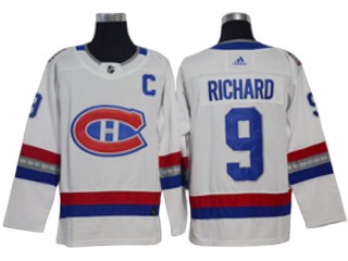 Montreal Canadiens #9 Maurice Richard White 100TH Classic Hockey Jersey