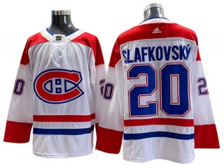 Montreal Canadiens #20 Juraj Slafkovsky White Away Jersey