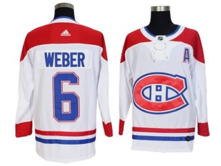 Montreal Canadiens #6 Shea Weber White Away Jersey