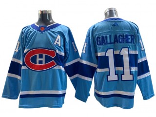 Montreal Canadiens #11 Brendan Gallagher Blue Reverse Retro 2.0 Jersey