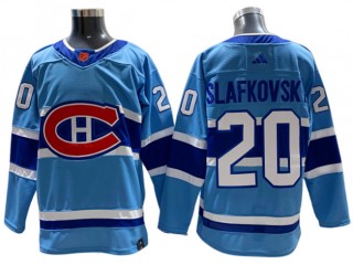 Montreal Canadiens #20 Juraj Slafkovsky Light Blue 2022/23 Reverse Retro Jersey