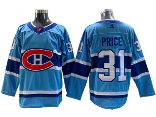 Montreal Canadiens #31 Carey Price Blue Reverse Retro 2.0 Jersey