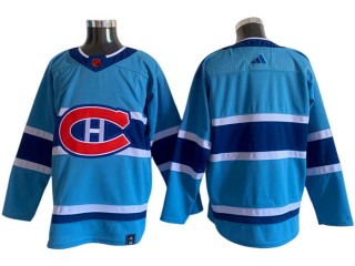 Montreal Canadiens Blank Light Blue 2022/23 Reverse Retro Jersey 
