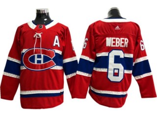 Montreal Canadiens #6 Shea Weber Red Home Jersey