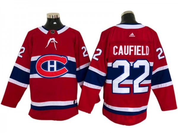 Montreal Canadiens #22 Cole Caufield Red Home Jersey