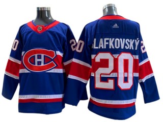 Montreal Canadiens #20 Juraj Slafkovsky Blue 2020/21 Reverse Retro Jersey