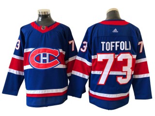 Montreal Canadiens #73 Tyler Toffoli Blue 2021 Reverse Retro Jersey