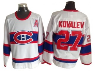 Montreal Canadiens #27 Alexei Kovalev White 1946 Vintage CCM Jersey