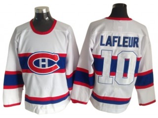 Montreal Canadiens #10 Guy Lafleur White 1945 Vintage CCM Jersey