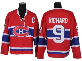 Montreal Canadiens #9 Maurice Richard Vintage CCM Jersey - Red/White