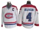 Montreal Canadiens #4 Jean Beliveau Vintage CCM Jersey - Red/White